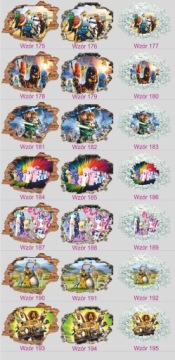 Наклейки на стену для детей 3D СКАЗКИ 100х70см