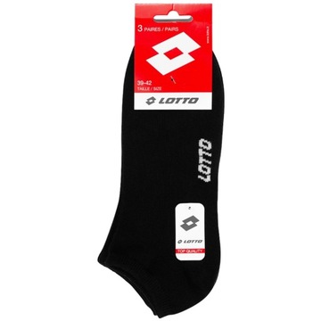 LOTTO Stopki Skarpety Sneaker 3 pary czarne 43-46