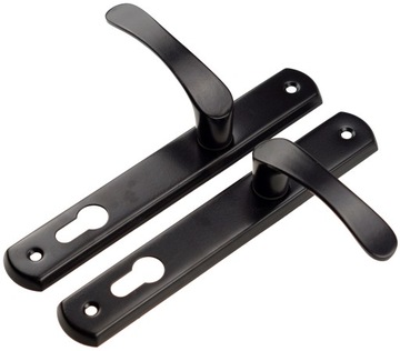 УЗКАЯ РУЧКА ДЛЯ КАЛИТКИ 72мм, ЧЕРНАЯ, СО ВСТАВКОЙ PL