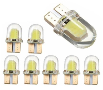 8x Żarówka LED W5W T10 COB