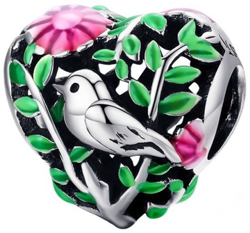 Charms Zawieszka Charms Srebro 925 Serce Trusky