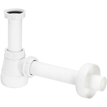 КОМПЛЕКТ: ПРОБКА CLICK-CLACK БЕЗ ПЕРЕЛИВА, ЧЕРНАЯ + СИФОН ДЛЯ УМЫВАЛЬНИКА