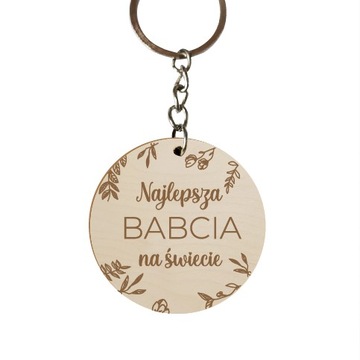 Brelok drewniany grawerowany dla Babci