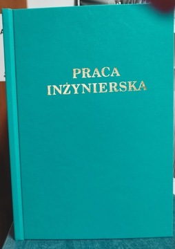 Wydruk i Oprawa Praca Inżynierska Turkus Napis Złoty