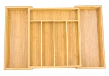 Расширяемый бамбуковый органайзер-вставка в ящик