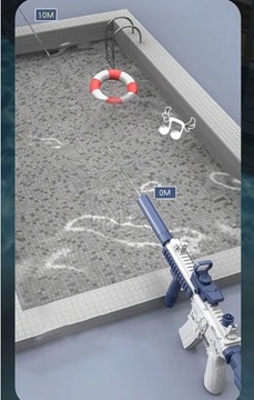 NOWY PISTOLET NA WODĘ M416 DUŻY MIOTACZ ELEKTRYCZNY AUTOMATYCZNY niebieski