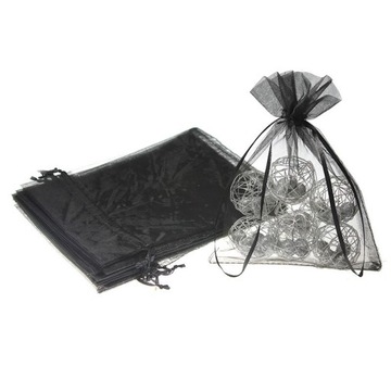 WORECZKI ORGANZA 9X12 CZARNE 10 SZT