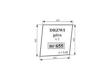 SZYBA DRZWI GÓRA ZETOR 12245 16245 655,