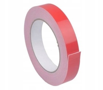 TAŚMA dwustronna KLEJĄCA PIANKOWA czerwona 19mm/5m