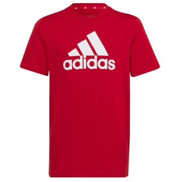 KOSZULKA T-SHIRT ADIDAS DLA CHŁOPCA DZIEWCZYNKI CZERWONA 140