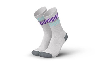 Incylence Skarpety Rowerowe Biegowe Merino Light Lanes grey/purple 47-50
