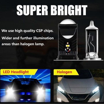 Комплект BILED Bi LED линзы для проектора H4 Лампа