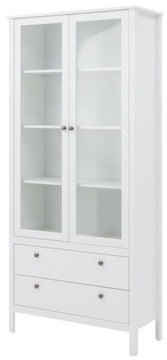 OLE MEBELBOS 2w2s белый шкаф-витрина с ящиком