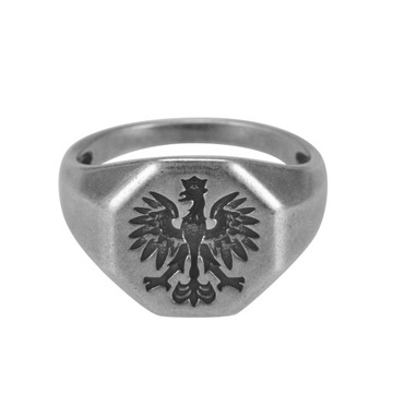 SREBRNY SYGNET MĘSKI PATRIOTYCZNY ORZEŁ SREBRO 925