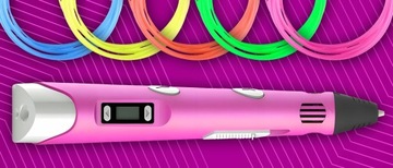 НАБОР 3D РУЧКИ ДЛЯ ДЕТЕЙ ПРИНТЕР MAGIC PEN + PLA КАРТРИДЖИ 160 МЕТРОВ