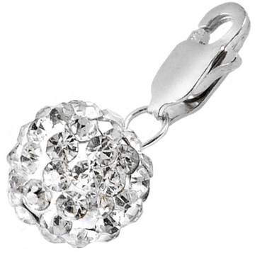VERSIL- wisior charms kulka cyrkonie SREBRO 0,925