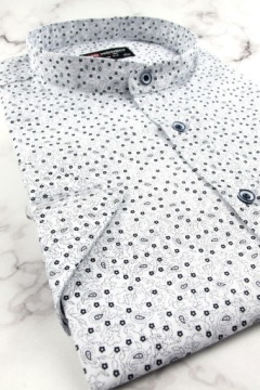 Рубашка мужская повседневная с воротником стойкой, белая N794