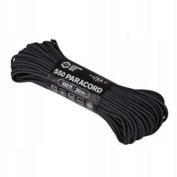 Linka ARM USA PARACORD 550 CZARNA BLACK 30m