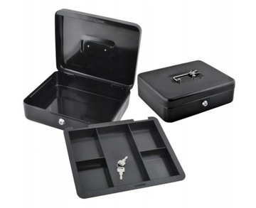 МЕТАЛЛИЧЕСКАЯ КАССЕТА ДЛЯ ДЕНЕГ, БАНКНОТ, СЕЙФ, КЛЮЧ, ЯЩИК, ШКАФНИК + КЛЮЧИ