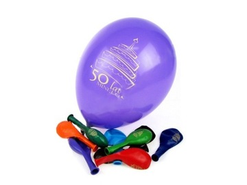 ZESTAW BALONÓW URODZINOWYCH BALONY` 50 URODZINY
