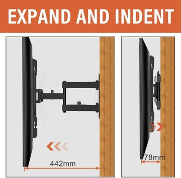 SOLIDNY UCHWYT ŚCIENNY DO TV OBROTOWY 32-70' REGUL