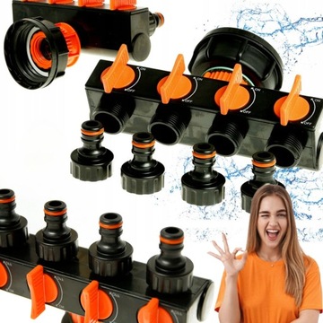 Kran 4x 1 3/4 Zbiornik 1000 Zawór Redukcja Mauzer z redukcją do mauzera