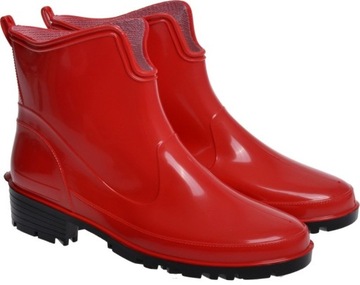 БОТИНКИ ЖЕНСКИЕ РЕЗИНОВЫЕ ПОЛЬСКИЕ красные 37