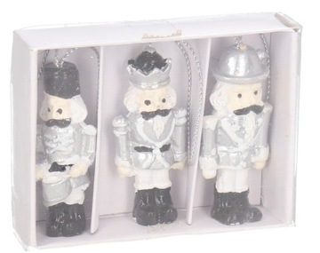 BOMBKI NA CHOINKĘ STROIK DZIADEK DO ORZECHÓW 3SZT