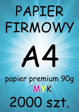 PAPIER FIRMOWY LISTOWNIK A4 offset PREMIUM 90g wysoka jakość! - 2000 sztuk