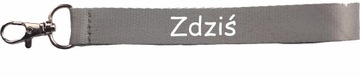 Smycz Brelok na Klucze Z Imieniem SZARA JASNA