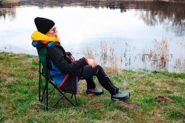 Krzesło biwakowe wędkarskie składane na balkon