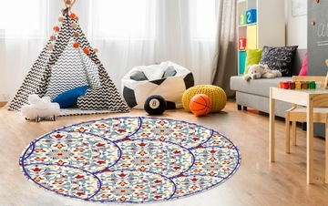 ПОДУШКА НА СТУЛ, круглая, 100 см, ЦВЕТНАЯ МОЗАИКА