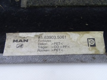 MAN L2000 LE 94-04 PÓŁKA PODSUFITKI
