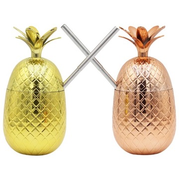 Plastikowe szklanki Ananas Sippy Cup 2 zestawy