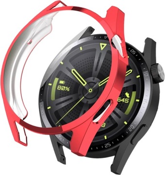 CZERWONE ELASTYCZNE ETUI OCHRONNE CASE OBUDOWA DO HUAWEI WATCH GT 3 46MM