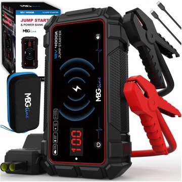 Mocny Powerbank Jump Starter Rozrusznik 20000mAh Booster 74Wh PD60W Latarka