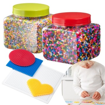 KORALIKI DO PRASOWANIA IKEA PYSSLA 2 SZT + 4 FORMY