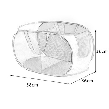 Складная корзина для белья Mesh Dirty 2 Grids, белая