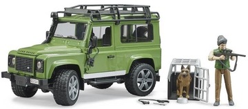 BRUDER 002587 LAND ROVER DEFENDER + ОХРАННИК + СОБАКА