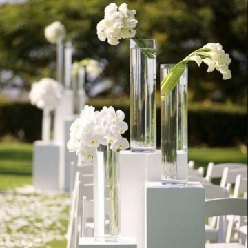 Стеклянная ваза-цилиндр 40см и 10см