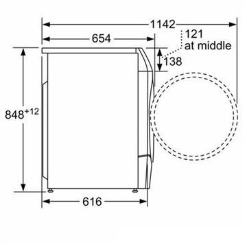 Бош | WDU8H542SN | Стиральная машина | Класс энергоэффективности А | Фронт ло