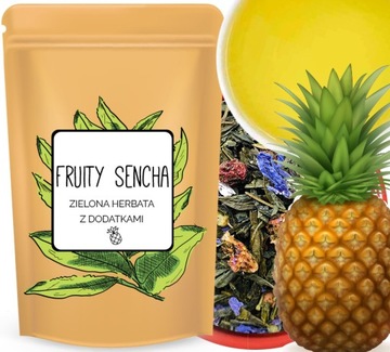Zielona Sencha Ananas Truskawki Porzeczka Słonecznik Tropikalny Smak