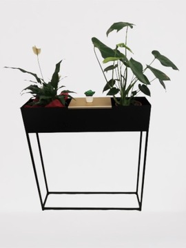 Золотое покрытие для клумбы, цветочные горшки, металлическая полка