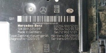 КОМПЬЮТЕРНЫЙ МОДУЛЬ MERCEDES W204 SAM 5DK009225-59