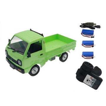 WPL D12 4WD w skali 1/10 zdalnie sterowana ciężarówka zabawki modele dla dzieci chłopiec 3 baterie