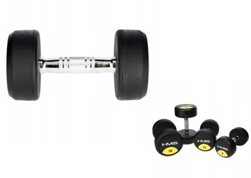 Okrągła hantla gumowana HG Pro 9 kg HMS