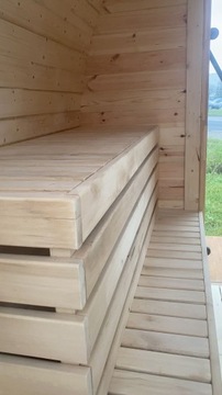 Садовая сауна на дровах с красивой панорамой