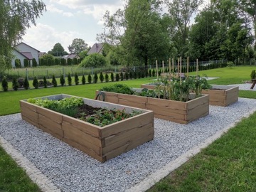 Podwyższone grządki betonowe warzywniki, skrzynie na warzywa 29x90x90cm