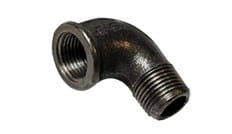 Kolanko nakrętno wkrętne czarne nr 7 A4 1/2”