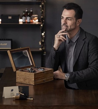 Коробка для часов Элегантный органайзер Коричневый подарок